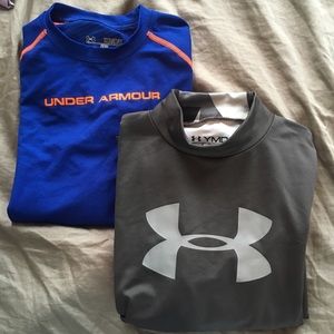 TWO Under Armour Fitted LongSleeve Athletic Shirts